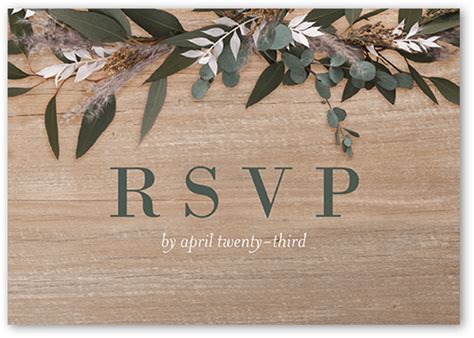 Rustic Foliage RSVP Card By Petite Lemon Shutterfly