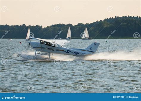 Cessna 172 With Floats Mazury Airshow Poland Editorial Photo