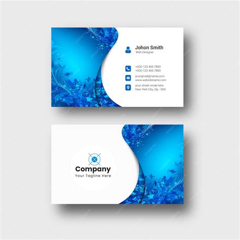 Premium Psd Creative New Blue Amp White Business Card
