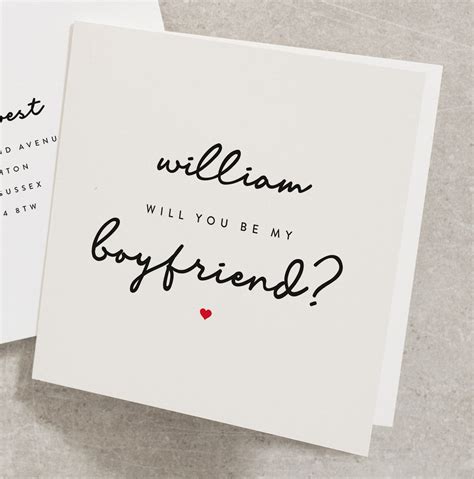 Will You Be My Boyfriend Personalised Will You Be My Card With