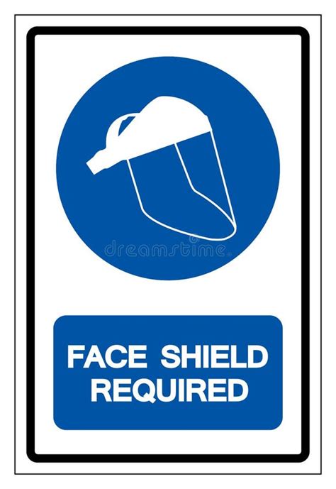 Face Shield Required Symbol Sign Vector Illustration Isolate On White