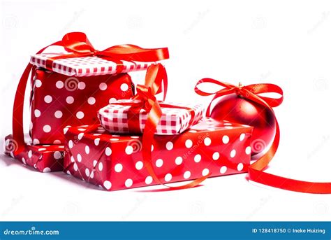 Christmas Ts On A White Background Stock Photo Image Of Decorate