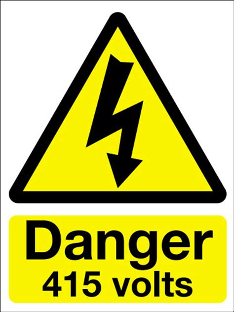 Danger 415 Volts Sign Signs 2 Safety