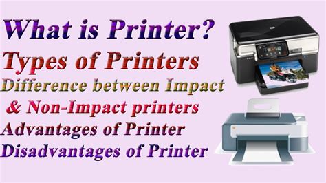 What Is Printer Types Of Printers Diff Between Impact And Non