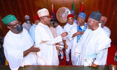 Moment Buhari Met Apc Governors Ahead Presidential Primary Photos P