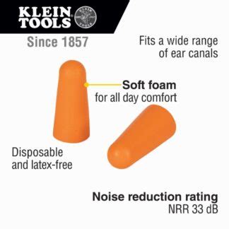 Klein 6054010 Foam Earplugs 10 Pair Pack BC Fasteners Tools