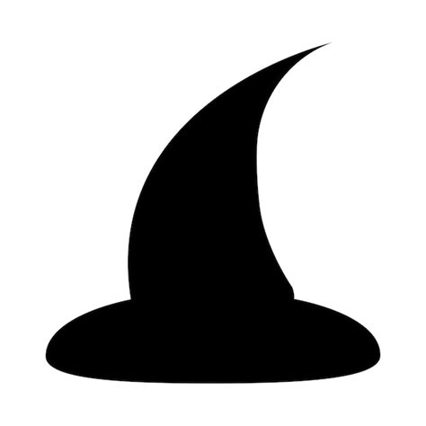 Premium Vector Black Halloween Witch Hat Isolated On White Background