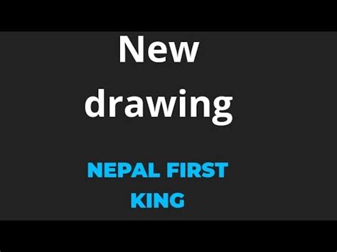 Prithvi Narayana Shah How To Draw Nepal First King Youtube