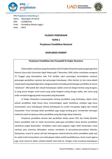 Filosofi Pendidikan Topik Eksplorasi Konsep Filosofi Pendidikan