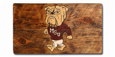 Mississippi State bulldog logo wood sign Mississippi State Bulldogs ...