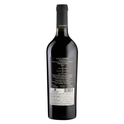 Vinho Italiano Tinto Meio Seco Luccarelli Primitivo Puglia Garrafa