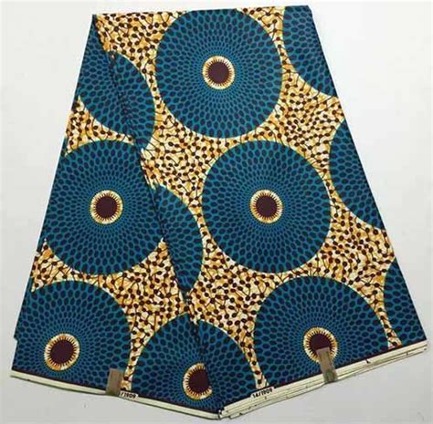 Marron Et Bleu Wax Africain Tissu Imprimé à Vendre Le Tissu Imprimé