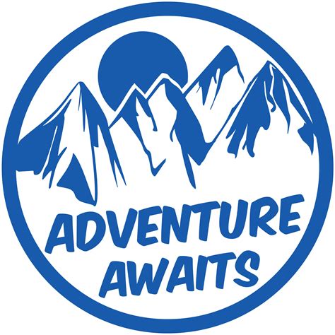 Adventure Awaits Circle Logo Vinyl Decal Car Window Bumper - Etsy