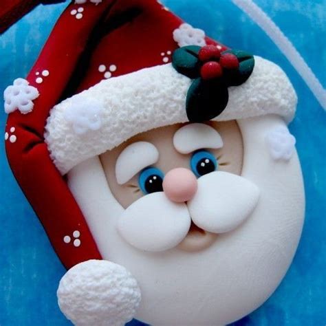 Santa Ornament Polymer Clay By Designsbywho On Etsy By Debbie