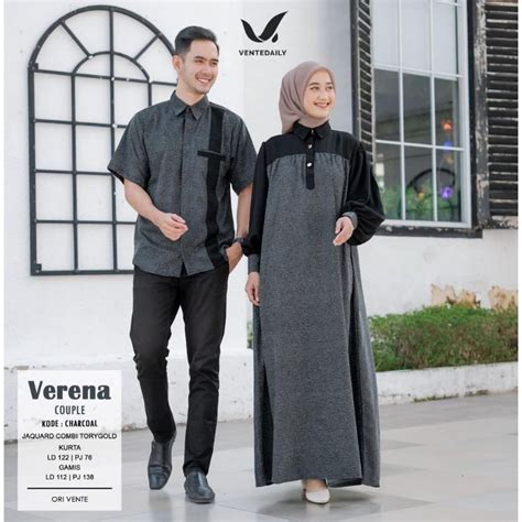 Jual Vente Daily Zaura Couple Gamis Kurta Sarimbit Kondangan Kekinian