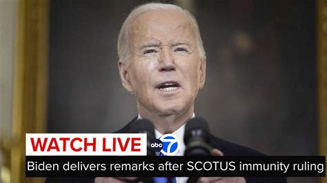 Live Biden Delivers Remarks After Scotus Immunity Ruling Youtube