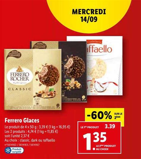 Promo Ferrero Glaces Ferrero Rocher Chez Lidl Icatalogue Fr