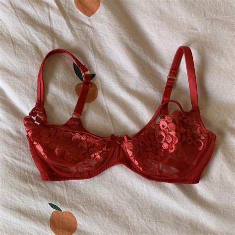 Red Agent Provocateur Bra Size 32d Depop