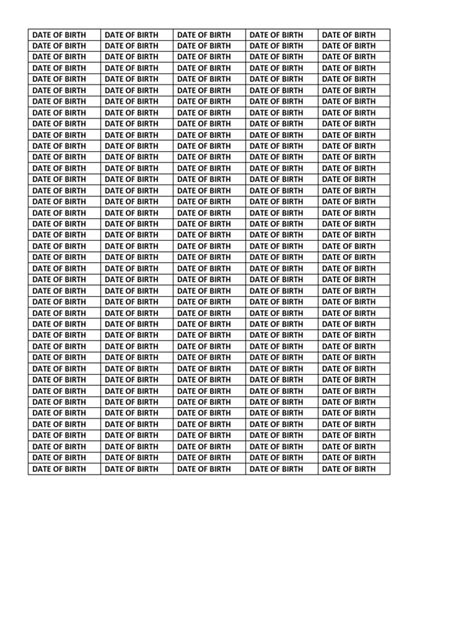 Date of Birth | PDF