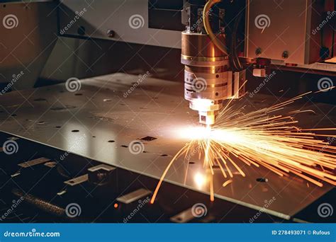 Cnc Laser Cutting Of Metal Modern Industrial Technology Making