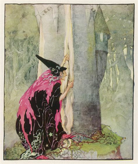 The Witch Spies On Rapunzel Grimm Drawing By Mary Evans Picture