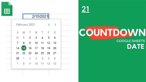 How To Create A Day COUNTDOWN In Google Sheets YouTube