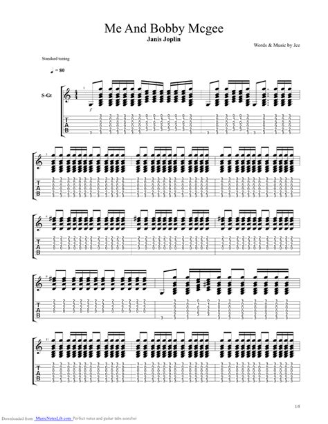 Me And Bobby Mcgee Guitar Chords