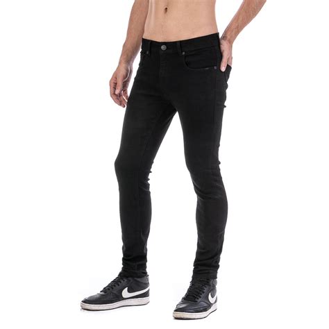 Pantal N Mezclilla Stretch Para Hombre Opps Jeans Color Negro Slim