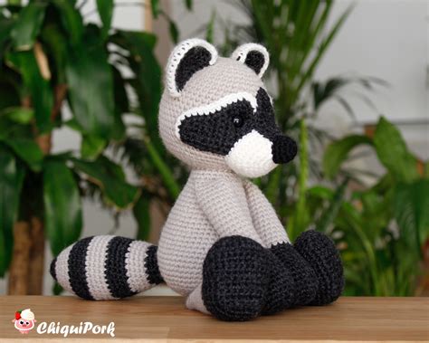 Crochet Raccoon Pattern Amigurumi Pattern Raccoon Pdf Tutorial Etsy Uk