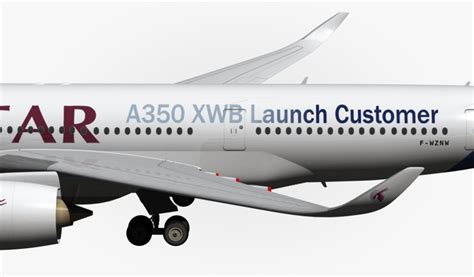 Airbus A350 Xwb Qatar Airways 3d Modell 57 Fbx Obj Blend Free3d