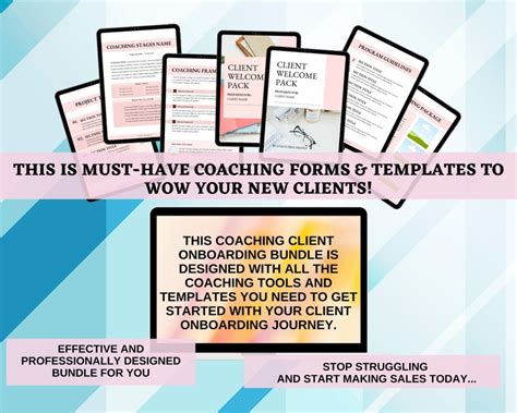 Coaching Template Client Onboarding Bundle Editable Coaching Tools Coach Template Bundle ...