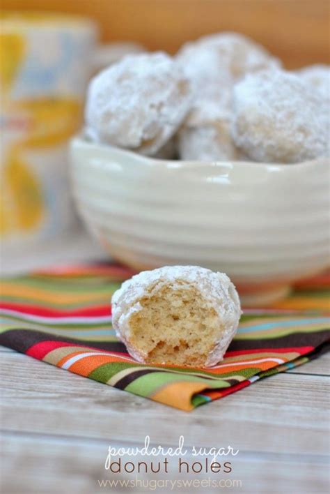 Powdered Sugar Donut Holes Shugary Sweets Sugar Donut Sweet