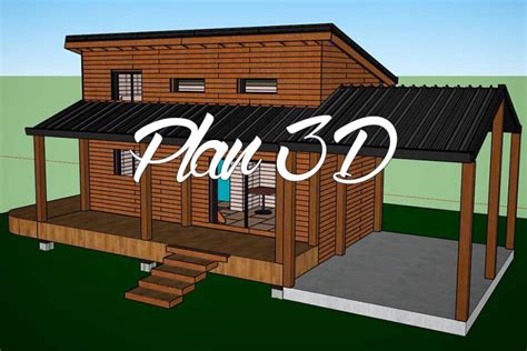 plan 3d tiny house mob ossature bois Comme un pingouin dans le désert