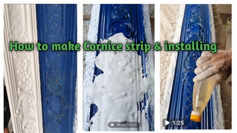 How to make the gypsum plaster cornice strip and installations কভব