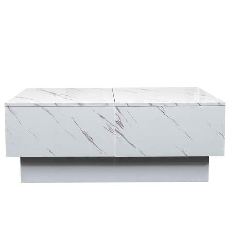 Wovilo Living Room Extendable Desk With Sliding Mechanism And Hidden