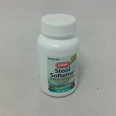 Leader Stool Softener Stimulant Laxative Tabs Ct A