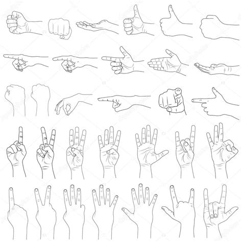 Hand Gestures — Stock Vector © Stockshoppe 38032515