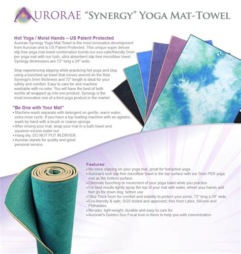 Aurorae Synergy 2in1 Yoga Mat For Men And Woman With