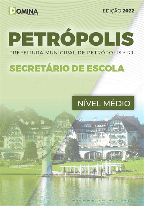 Apostila Digital Pref Petrópolis RJ 2022 Secretário Escola