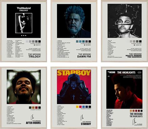 Bdshunbf The Weeknd Album Cover Music Album Cover Posters Print Set Of