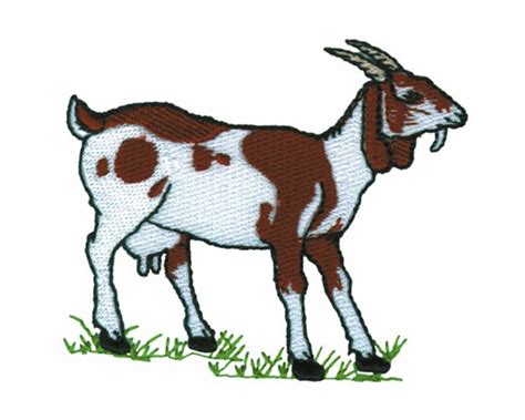 Goat Machine Embroidery Design Etsy