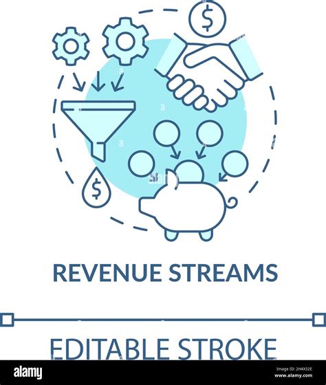 Revenue Streams Blue Concept Icon Stock Vector Image And Art Alamy