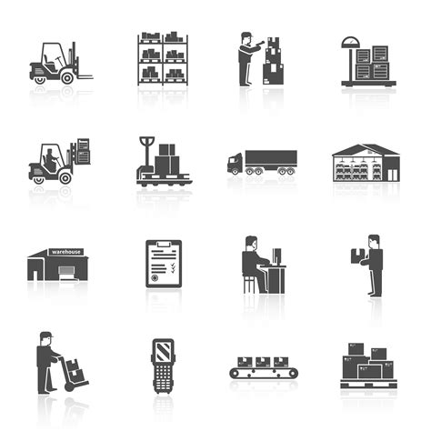 Warehouse Icons Set 469048 Vector Art At Vecteezy