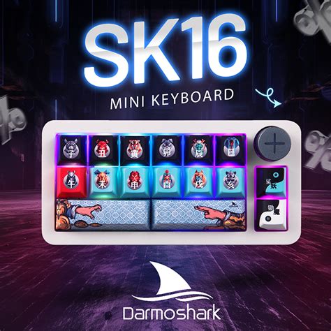 Darmoshark SK Numeric Keypad QMK Programme Wireless RGB Modes Mechanical Keyboard Hot Swap
