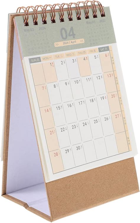 Amazon NUOBESTY 2024 Standing Flip Calendar Small Desk Calendar