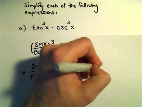 Simplifying Trigonometric Expressions Using Identities Example 1 Youtube