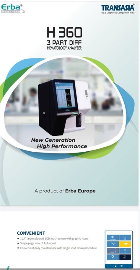 Fully Automatic Erba H360 Cell Counter 3 Part At Rs 245000 In Mau ID