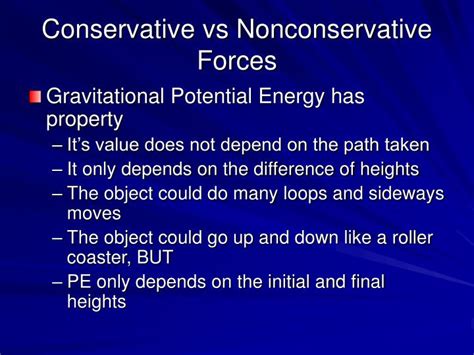 Ppt Gravitational Potential Energy And Conservative Vs