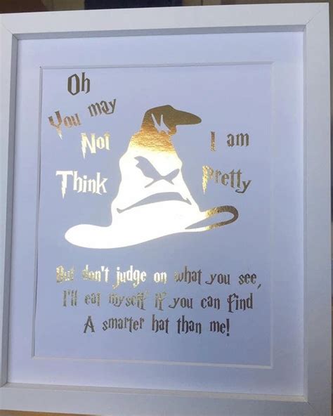 Harry Potter Sorting Hat Quote Wall Art Foil Print A4 Choose