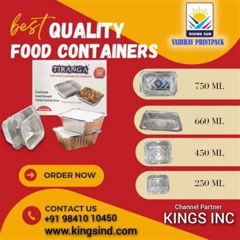 Rectangle Aluminium Foil Container 450 Ml At Rs 2400 Carton In Chennai